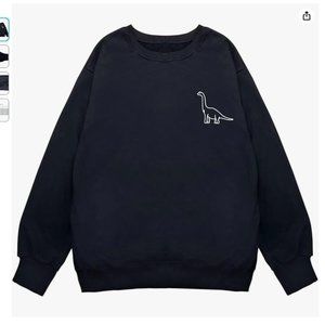 Cute Dinosaur Graphic Oversized Sweatshirt